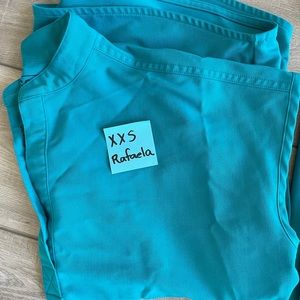 Figs teal XXS Rafaela scrub top